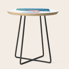 1954 FRENCH RIVIERA Travel Poster Side Table