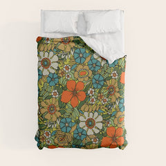 70s Plate Duvet Cover