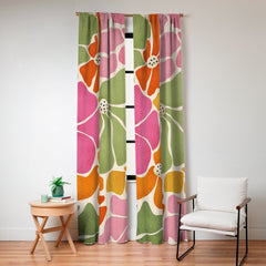 70's Florals Window Curtain