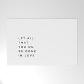 1 Corinthians 16:14 Let All That You Do Be Done In Love Bible Verse Wall Art Scripture Christian Welcome Mat