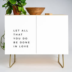 1 Corinthians 16:14 Let All That You Do Be Done In Love Bible Verse Wall Art Scripture Christian Credenza