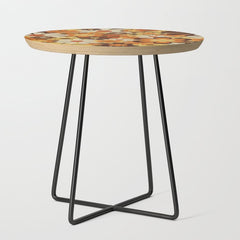 70's Floral Prints, Retro Art Side Table