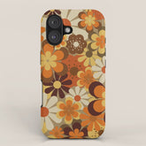 70's Floral Prints, Retro Art iPhone Case