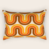 70s Retro Vintage Style 821 Autumn Rectangular Pillow