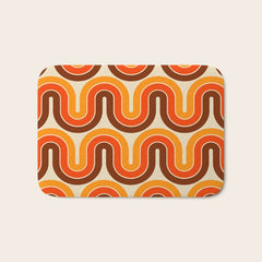 70s Retro Vintage Style 821 Autumn Bath Mat