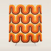 70s Retro Vintage Style 821 Autumn Shower Curtain
