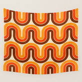 70s Retro Vintage Style 821 Autumn Wall Tapestry