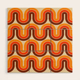 70s Retro Vintage Style 821 Autumn Wood Wall Art