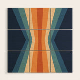 70's Retro Reflection Wood Wall Art