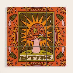 17. Star Mushroom Wood Wall Art