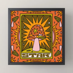 17. Star Mushroom Mini Art Print