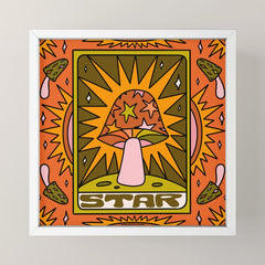 17. Star Mushroom Mini Art Print