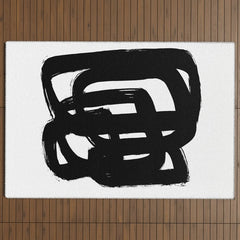 A Heavy Thought White Background Outdoor Rug