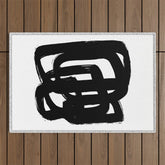 A Heavy Thought White Background Outdoor Rug