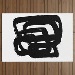 A Heavy Thought White Background Outdoor Rug