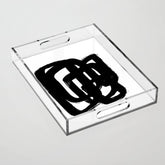 A Heavy Thought White Background Acrylic Tray