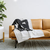 A Heavy Thought White Background Throw Blanket