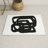 A Heavy Thought White Background Rug