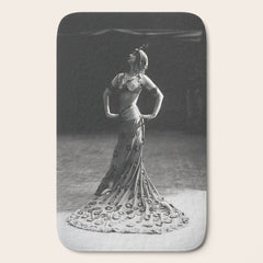 1920 Spanish Flamenco dancer vintage starlet Ruth St Denis black and white photograph Bath Mat
