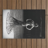 1920 Spanish Flamenco dancer vintage starlet Ruth St Denis black and white photograph Outdoor Rug