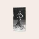 1920 Spanish Flamenco dancer vintage starlet Ruth St Denis black and white photograph Bath Towel