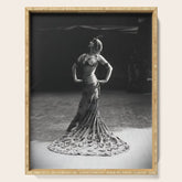 1920 Spanish Flamenco dancer vintage starlet Ruth St Denis black and white photograph Serving Tray