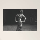 1920 Spanish Flamenco dancer vintage starlet Ruth St Denis black and white photograph Welcome Mat