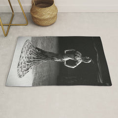 1920 Spanish Flamenco dancer vintage starlet Ruth St Denis black and white photograph Rug