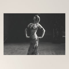 1920 Spanish Flamenco dancer vintage starlet Ruth St Denis black and white photograph Welcome Mat