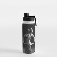 1920 Spanish Flamenco dancer vintage starlet Ruth St Denis black and white photograph Water Bottle