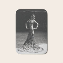 1920 Spanish Flamenco dancer vintage starlet Ruth St Denis black and white photograph Bath Mat