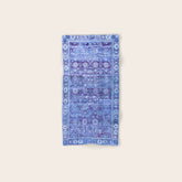 18th Century Isfahan Persian Rug Pattern in Blue Bath Towel