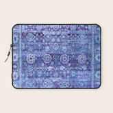 18th Century Isfahan Persian Rug Pattern in Blue Laptop Sleeve