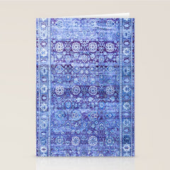 18th Century Isfahan Persian Rug Pattern in Blue Stationery Card