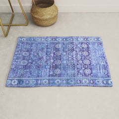 18th Century Isfahan Persian Rug Pattern in Blue Rug