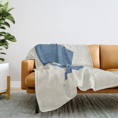 3 Forms Composition - Blue Throw Blanket
