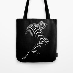 0774-AR BBW Sensual Legs Hips and Ass of a Large Woman Big Beautiful Art Nude Black and White Tote Bag