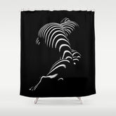 0774-AR BBW Sensual Legs Hips and Ass of a Large Woman Big Beautiful Art Nude Black and White Shower Curtain