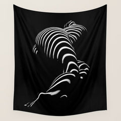 0774-AR BBW Sensual Legs Hips and Ass of a Large Woman Big Beautiful Art Nude Black and White Wall Tapestry