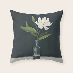 A flower in a vase Throw Pillow