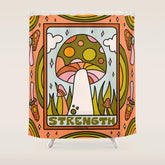 8. Strength Mushroom Shower Curtain
