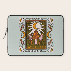 18. Moon Tarot Mushroom Laptop Sleeve