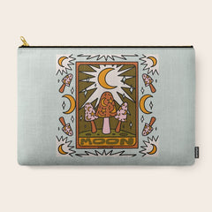 18. Moon Tarot Mushroom Carry All Pouch