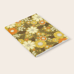 1970s Retro/Vintage Floral Pattern Notebook
