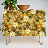 1970s Retro/Vintage Floral Pattern Credenza