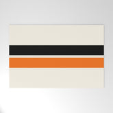 2 Stripes Black Orange Welcome Mat