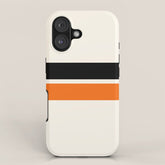 2 Stripes Black Orange iPhone Case