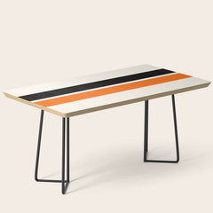 2 Stripes Black Orange Coffee Table
