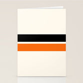 2 Stripes Black Orange Stationery Card