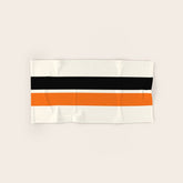 2 Stripes Black Orange Bath Towel